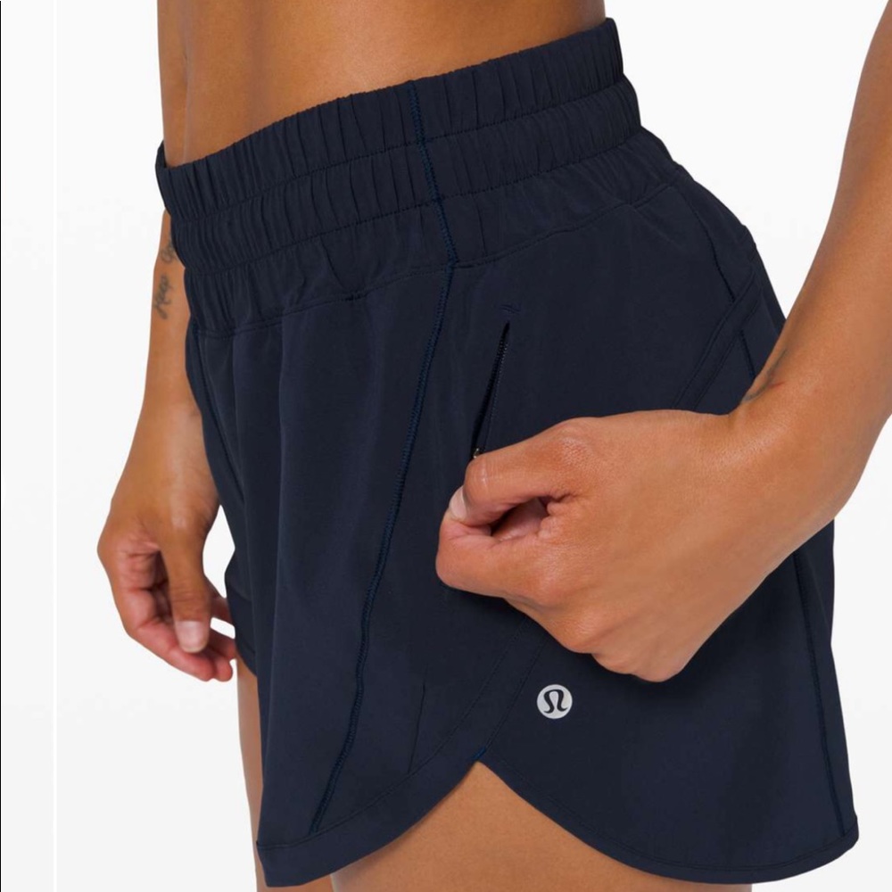 Lululemon Track That High Rise Short 3” True Navy